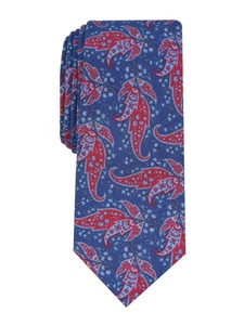 BAR III Mens Navy Paisley Skinny Neck Tie - Picture 1 of 6