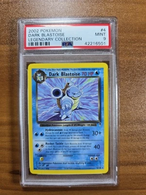 Dark Blastoise 4/110 Rare Pokémon 2002 Legendary Collection PSA 9 MINT - Image 1 of 2