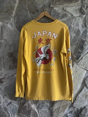 RIOT SOCIETY JAPAN Gold Long Sleeve  TOKYO X LOS ANGELES Size M - Image 1 of 4
