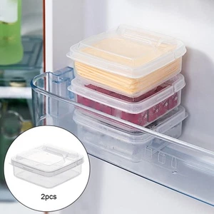 2Pcs Stackable Refrigerator Container Airtight Plastic Storage Containers - Picture 1 of 7