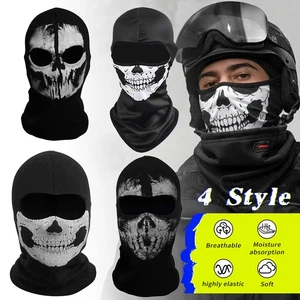 Máscara facial de pasamontañas fantasma calavera capucha cubierta facial completa CS Halloween esquí ciclismo EE. UU. - Imagen 1 de 39