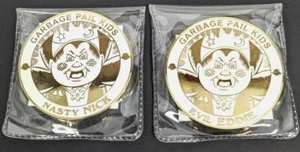 2020 Garbage Pail Kids 35th GPK Challenge 2 COIN AP Set NASTY NICK & EVIL EDDIE - Picture 1 of 3