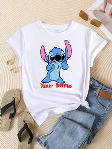 Personalized Stitch T-Shirt, Disney Stitch Shirt, Cute Lilo And Stitch Tee Top - Picture 1 of 13