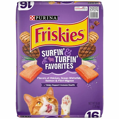 Purina Friskies 57579 Dry Cat Food, Feline Favorites, 16 Lbs. Bag - Quantity 1 - Image 1 of 2