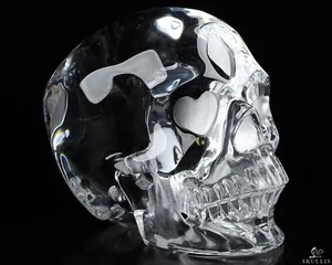 The King Of Gambler 5.1" K9 Crystal Carved Crystal Skull, Super Realistic - Picture 1 of 7