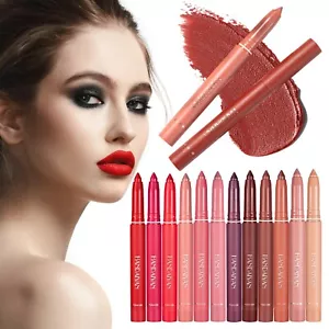 Lip Liner Mattes Velvet Lipstick Non Fading Pencil Non Stick Cup Lipstick Makeup - Picture 1 of 60