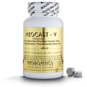NEOCAST-V, Nickel Chrome Base Premium Quality Dental Ceramic Alloy Made in USA - Picture 1 of 3