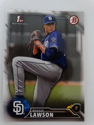 2016 Bowman Draft #BD-109 Reggie Lawson San Diego Padres RC Baseball Card - Image 1 of 2