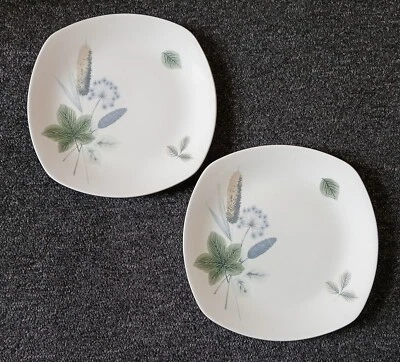 Midwinter Stylecraft Riverside Rare Colour Side Plate X2 60s Fashion Shape 8-65 - Image 1 of 4