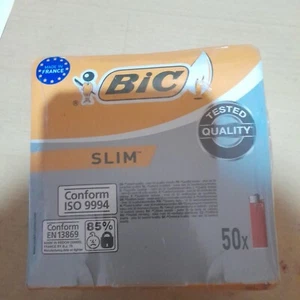 BIC J23 Feuerzeuge Slim Standard 50er Tray | 50 Stück Reibrad-Feuerzeuge Display - Bild 1 von 4