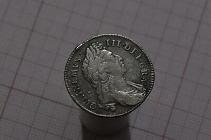 🧭 🇬🇧 UK GB SHILLING 1696 WILLIAM III SILVER SCARCE SHARP DETAILS B85 #Z7074 - Imagen 1 de 2