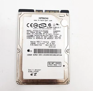 Hitachi 160GB 2.5" 5400RPM SATA Laptop Hard Drive HTS541616J9SA00 0A51718 - Picture 1 of 2