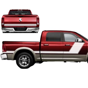 Calcomanías gráficas de carreras a rayas para puerta lateral de coche para Dodge Ram maletero puerta trasera - Imagen 1 de 7
