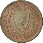[#42422] Coin, Cyprus, 5 Mils, 1980, MS(63), Bronze, KM:39