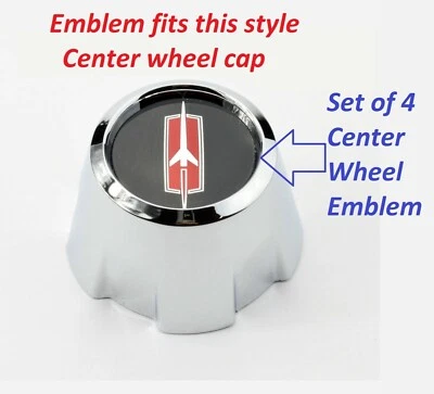 OLDSMOBILE CUTLASS 442 OMEGA Supreme CENTRO DE RUEDA EMBLEMA NUEVO JUEGO DE 4 1973-1987 Foto 1 de 3