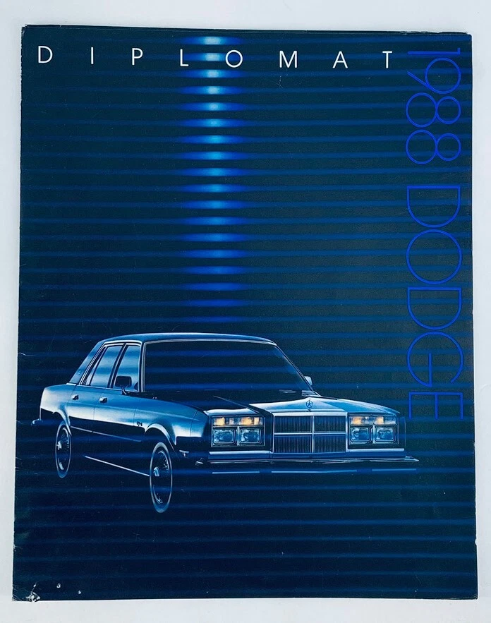 1988 Dodge Diplomat revendedor showroom folheto de vendas catálogo guia - Imagem 1 de 1