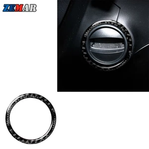 Carbon Fiber Engine Start Key Hole Decor Cover Trim For BMW 5 Series E60 2008-10 - Bild 1 von 10