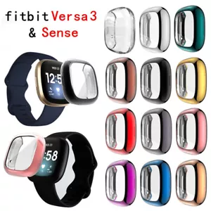 For Fitbit Versa 3/Sense Protective Case Smartwatch Accessories Screen Protector - Picture 1 of 24
