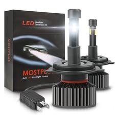 MOSTPLUS 130W 13000LM 4 Sides LED Headlight H4 9003 High/Low Beams 6000K Bulbs