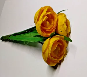 Trollblumenzweig 3 Blüten 12,5 cm länge - Bild 1 von 2