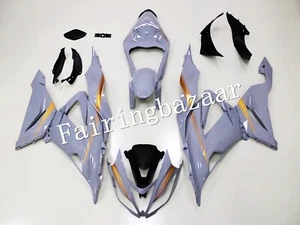 Fit for 2013- 2018 ZX6R 636 Nardo Gray Gold ABS Injection Bodywork Fairing Kit - Picture 1 of 6