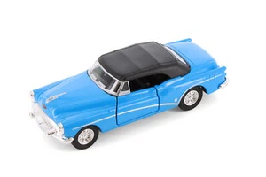 BUICK SKYLARK BLUE CONVERTIBLE SOFT TOP 1/34 DIECAST CAR WELLY 43664H/D - Picture 1 of 5
