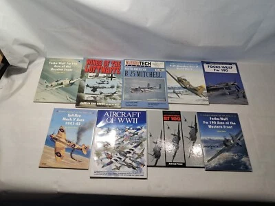 Lot Of 9 Military Aircraft History Modelling  Scale Drawings Books J59 Foto 1 de 4