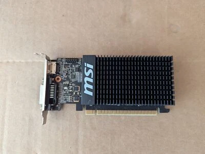 MSI GEFORCE GT 710 1GD3H LP FANLESS PCI-E LOW PROFILE VIDEO GRAPHICS CARD - Image 1 of 4
