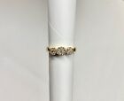 Womens 14K Yellow Gold Ring And 050Ct Diamonds In Flower Setting