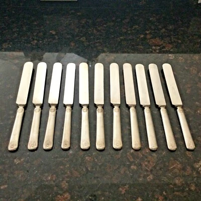 1847 Rogers Brothers Antique Cutlery Knives Warranted D16 DWT.   Set of 10. - Image 1 of 4