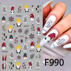 Santa Claus Nails Art Stickers Self Adhesive Decals  For Nail Tips Design