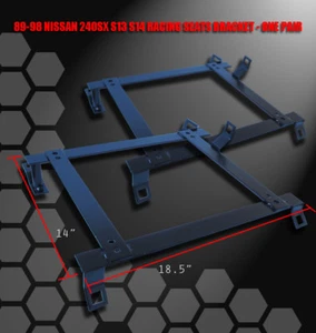 RACING SEAT MOUNTING BRACKETS FOR 89-98 240SX SILVIA S13 S14 DRIVER+PASSENGER - Bild 1 von 1