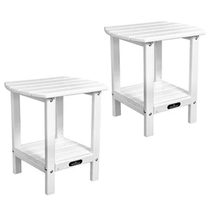 Adirondack Square Side Table,Weather Resistant Patio Table,Outdoor End Table Set - Picture 1 of 7