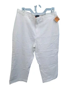 Dockers Capris 12 P Go Khaki Womens Stretch Stain Defender White Pedal Pushers - Picture 1 of 17