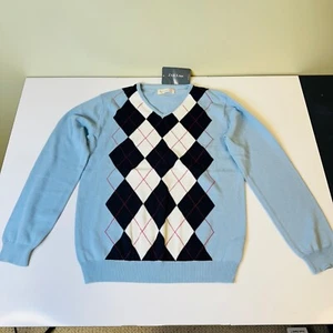 Zara Boys Argyle V-neck Sweater Sz 13-14, Brand New with Tag - Picture 1 of 5