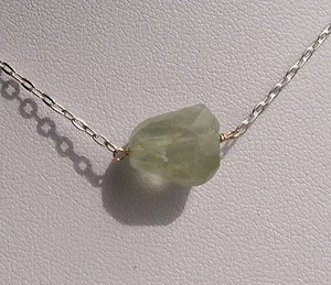 CeS Kette Beryll, Aquamarin / Heliodor Nugget aus Afganistan - Bild 1 von 1