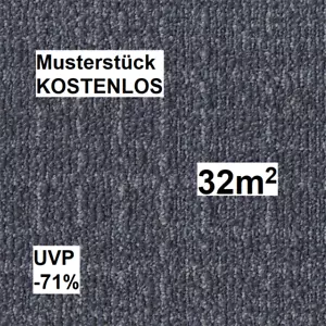 Teppichfliesen GRAU BLAU NEU B1 50x50 Schlinge 32qm 10mm UVP70€ Schallabsorption - Bild 1 von 9