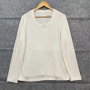 Papinelle Pyjama Top Womens M Medium Beige Long Sleeve Stretch 22719 - Picture 1 of 9