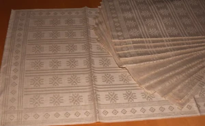 12 Alte Leinen Handtücher Küchentücher Leinentücher Webmuster unbenutzt (11643) - Bild 1 von 5