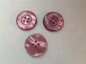 NEW 25 PC BAG 7/8 INCH 4 HOLE LAVENDER PEARL FINISH - Picture 1 of 3