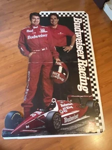 Vintage Kenny Bernstein & Scott Goodyear Budweiser NASCAR Indy Life Size Cutout - Picture 1 of 11