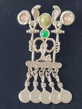 RARE Vintage ACCESSOCRAFT Brooch Egyptian Revival Chatelaine Snakes Scarab
