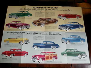 Original 1949s List,brochure for 1950 year model cars advertising for CHRYSLER - Picture 1 of 12