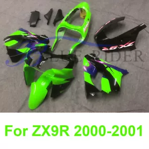 Carenado de inyección ABS verde para Kawasaki Ninja ZX-9R 2000-2002 02 01 - Imagen 1 de 2