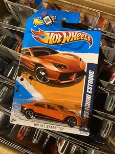 2012 Hot Wheels LAMBORGHINI ESTOQUE Orange 128/247 GREAT CARD Stars KMART COLOR - Picture 1 of 1