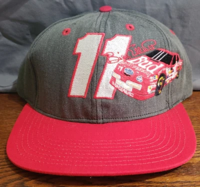 Vintage BILL ELLIOTT BUDWEISER RACING SNAPBACK TRUCKERS HAT EMBROIDERED - Image 1 of 4