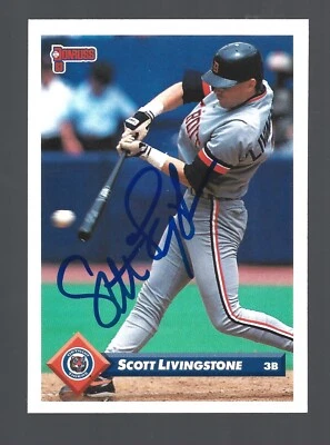 Cartão de beisebol Scott Livingstone autógrafo Detroit Tigers 1993 Donruss #409 AUTO - Imagem 1 de 2