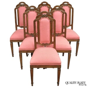 Vintage Italian Hollywood Regency Pretzel Back Walnut Dining Chairs - Set of 6 - Picture 1 of 12