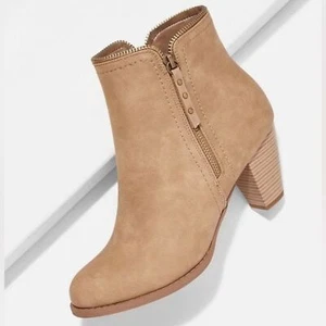 JustFab Rayleene Side Zip Ankle Bootie Sz 9 - Picture 1 of 10