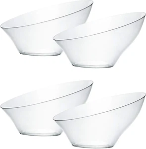 Disposable Angled Plastic Bowls round Small Serving Bowl, Elegant for Party'S, S - Picture 1 of 9